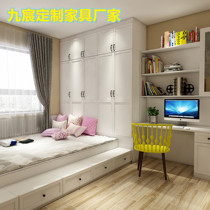 Modern minimalist tatami bed wardrobe integrated small apartment storage bed 1 5m multifunctional step rice combination customization