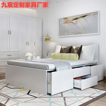 Master bedroom 1 5m storage storage storage bed plate type 1 8m double bed with drawer high box balcony tatami bed small apartment