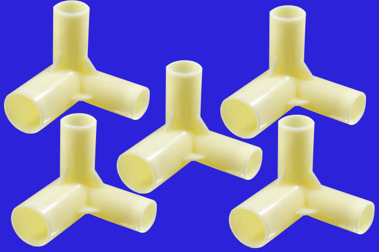 加厚加强三通塑料连接头宫廷蚊帐不锈钢蚊帐支架三角配件13*13*13