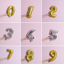 18 Inch Digital Aluminum Film Balloon Golden Silver 0-9 Baby birthday Childrens birthday Scene arrangement Decorative Cartoon