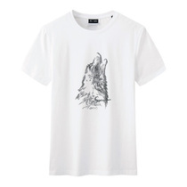 Seven Wolf men short sleeves T-shirt 2021 Summer new round collar printed Compassionate Loose Men White Half Sleeve Blouse