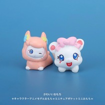 Simulation Day Style Cute Little Kitty Goat Hump Cartoon Animal Model Car Microscape Pendulum Doll Toy doll Toys