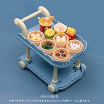 bo11 doll house mini dining car trolley food play model scene decoration house small toy girl gift