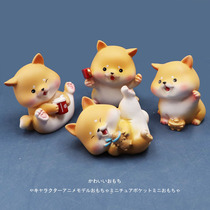 Simulation of small animals Zhaicai mini cute dog cartoon doll miniature landscape model ornaments