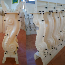 Cast-in-place European-style cement seahorse vase railing mold GRC thickened plastic steel Roman column fence building template