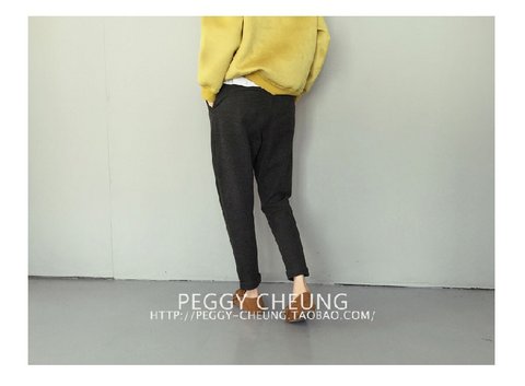 200斤胖MM大码秋冬装加厚毛呢小脚长裤加肥