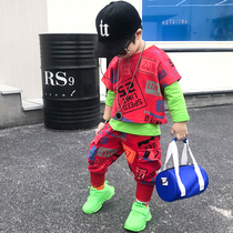 Korean children's clothing children's spring and autumn suits 2022 boy baby baby Han version of the guard suit three sets of children's chaotic clothes