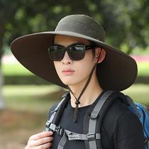 Summer big hat along the military hat male outdoor military fans fishing hat Sun Hat sun hat breathable fisherman hat sun hat sunscreen hat