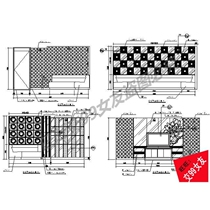 KTV small box elevation cad drawing interior decoration decoration node dwg drawing
