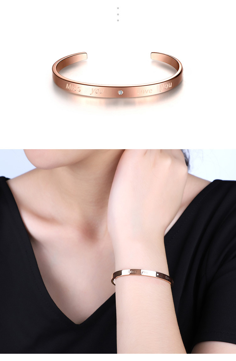 鸣钻国际钻石手镯女 玫瑰金色手链时尚优雅简约百搭送女友礼物_多诱货