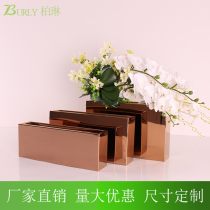 Nordic Stainless Steel Vase Personality Customised Countertop Flower Inserts Art Pendulum Table Corner Furnishing Display Soft