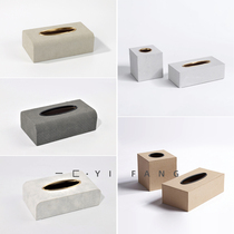First floor sales office Hotel leather coffee table tissue box model room living room dining table paper box soft decoration