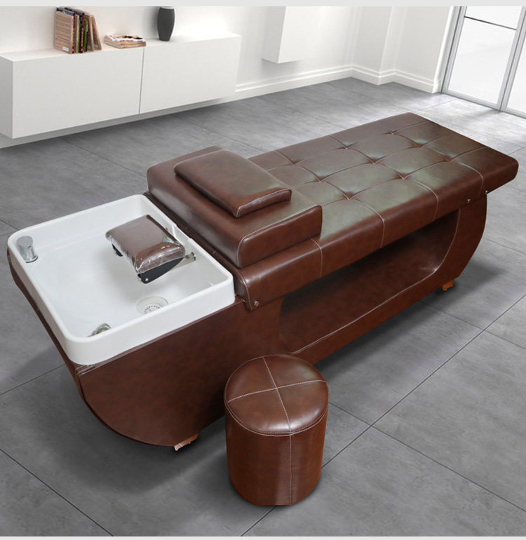 厂家理发店洗头床发廊专用泰式按摩床美发店全躺头疗床多功能带热