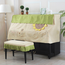 Half-cover piano cover simple cloth art piano without scoring curtain-style idyllic hand embroidering piano cover anti-dust cover cover cover cover cover cover