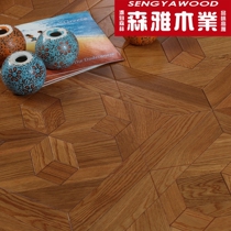Oak multi-layer solid wood composite parquet flooring factory direct geothermal floor heating floor oak wood floor