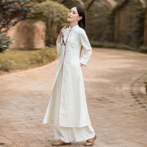 2022 Spring and autumn new Chinese wind cotton linen clothes woman in Chinese style National wind retro Chinese style Tang dress qipao jacket