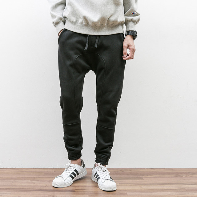Japanese men's new three-dimensional cut-cut wear thickening plus velvet large size small footwise pants collection sports casual pants men Japanese men's new three-dimensional cut-cut wear thickening plus velvet large size small footwise pants collection sports casual pants men