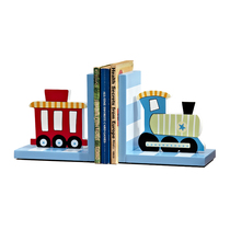 Childrens train books books books wooden bookshelves students simple tables creative baffles children