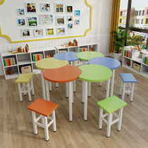 School Reading Room Fine Art Painting Free Combined Splicing Table Group Activity Course Color Training Table
