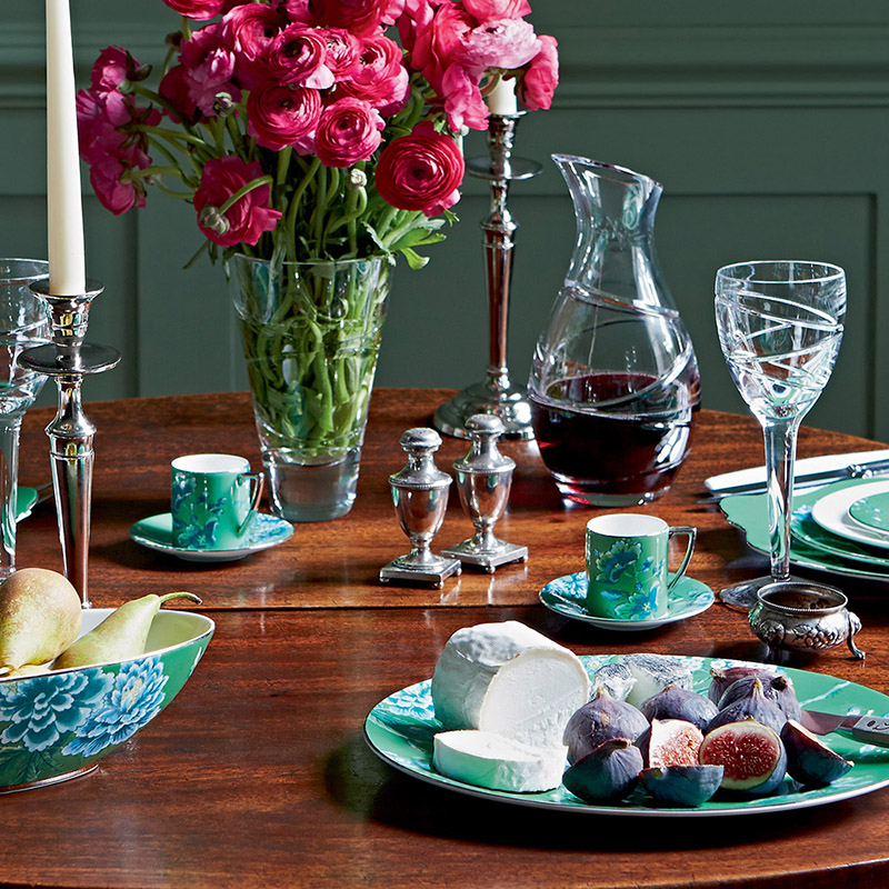 British Wedgwood Jasper Conran jade green phoenix 18 cm flat ipads porcelain snack plate