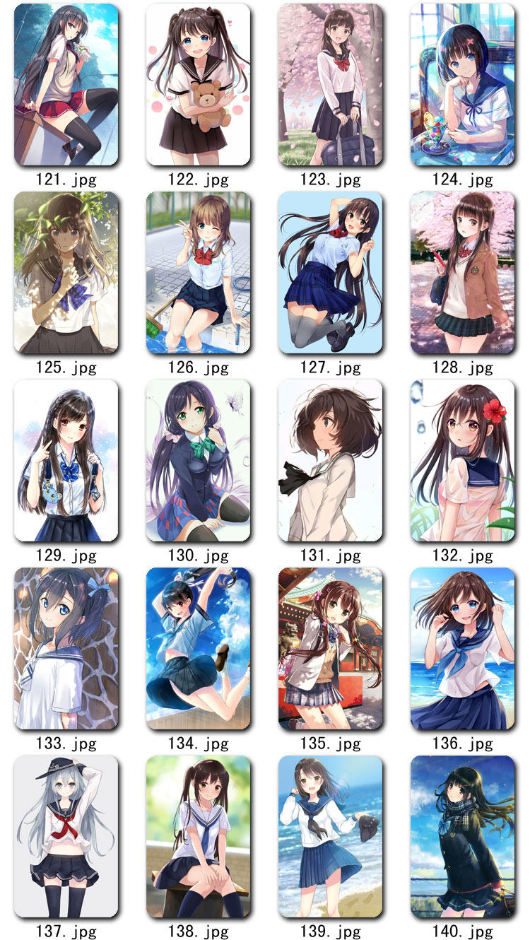 制服动漫jk卡贴定制二次元可爱水晶磨砂校园学生饭卡公交通diy