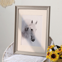 Solid wood wall photo frame 16 inch 18 20 24 a3 A4 4K 8 open Puzzle Poster Frame customization