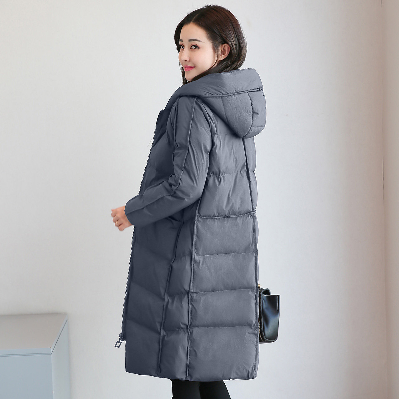 羽绒棉服女中长款2017冬装新款韩国版棉衣女清仓修身过膝棉服外套