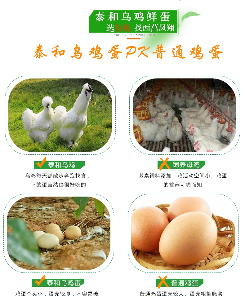 西菖凤翔乌鸡蛋 有机乌鸡蛋30枚礼盒装 农场直发泰和鲜鸡蛋土鸡蛋
