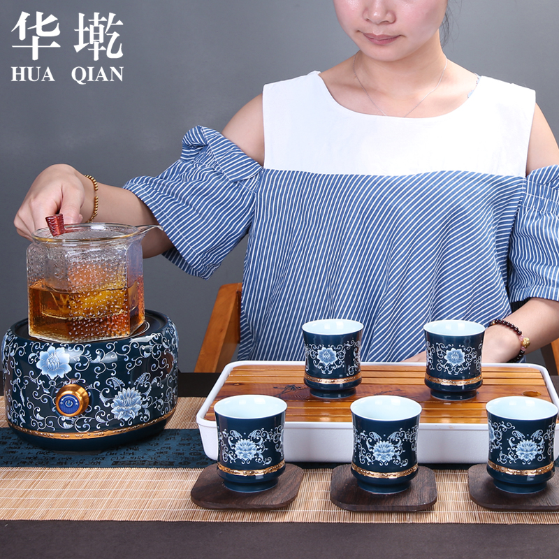 China Qian boiling kettle pu - erh tea and white tea mini household heat - resistant glass tea tea steamer ceramic electric TaoLu