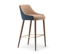 Light luxury Nordic bar chair Modern simple solid wood backrest American bar chair Designer Cafe high chair