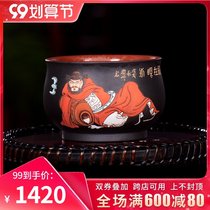 In the Cup Qiankun mud painting master Zhang Xiaoling Taoling purple sand tea cup small mouth cup tea set master cup tea set