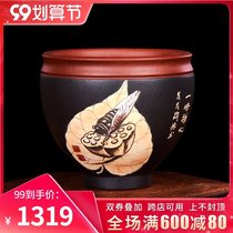 In the Cup Qiankun mud painting master Zhang Xiaoling Tao Ling purple sand pin Cup kung fu master Cup one taste Zen heart