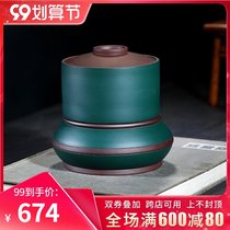 Yixing creative purple sand tea jar household double-layer tea storage tank sealed tank large tea box loose tea tank tea tank