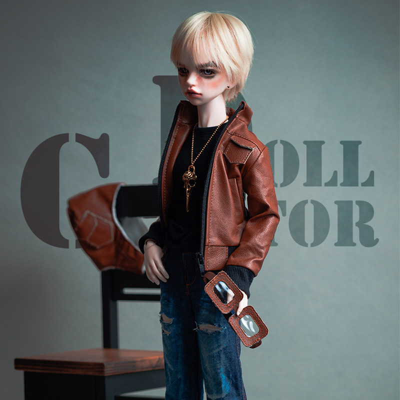 【d.c】bjd娃娃复古系列日常娃衣飞行员皮衣套装msd 4分