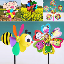 Creative outdoor handmade childrens toys Animal windmill stalls Source Night Market Square Colorful small windmill gifts
