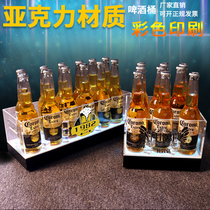 led glowing ice bucket rectangular large ktv beer ice bucket plastic colorful bar Champagne wine ice bucket