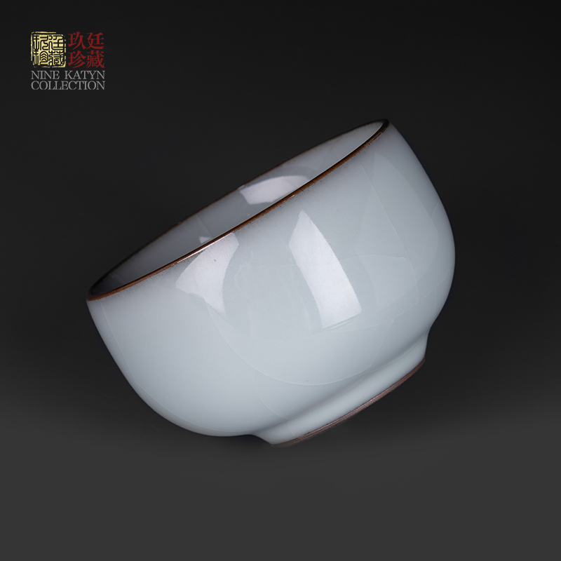 Nine at the up master cup single cup collection jingdezhen tea set piece of ice to crack open kung fu tea cup sample tea cup individuals