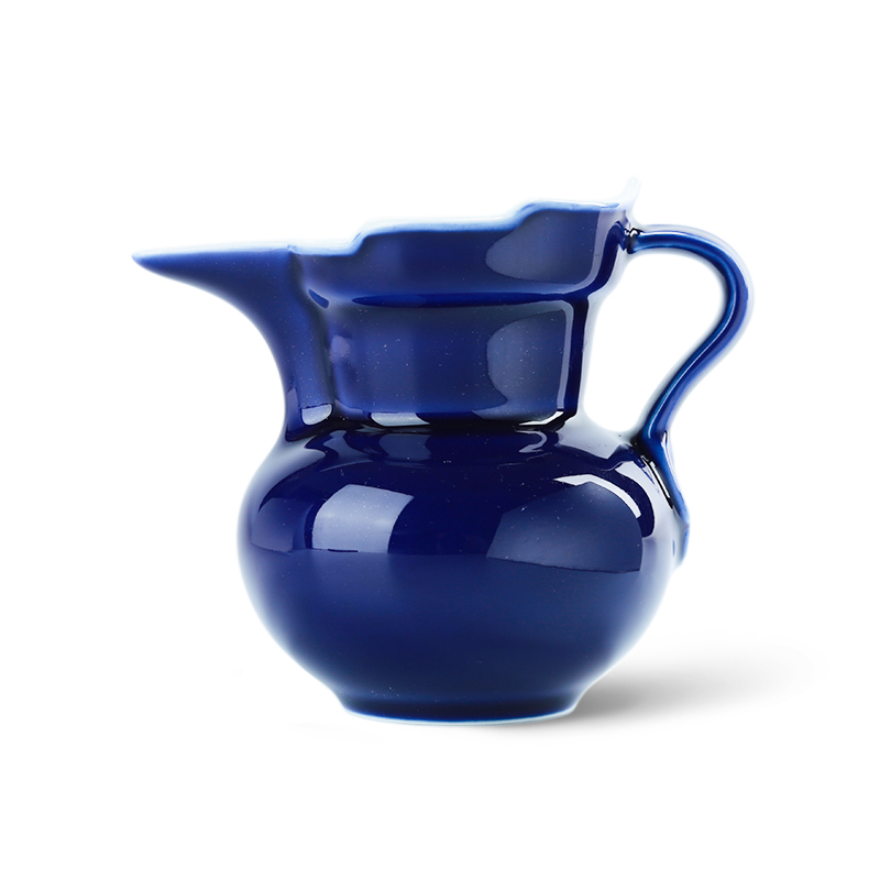 Kung fu tea accessories have a cup of jingdezhen single glaze ji blue mitral tea sea ceramics fair keller points