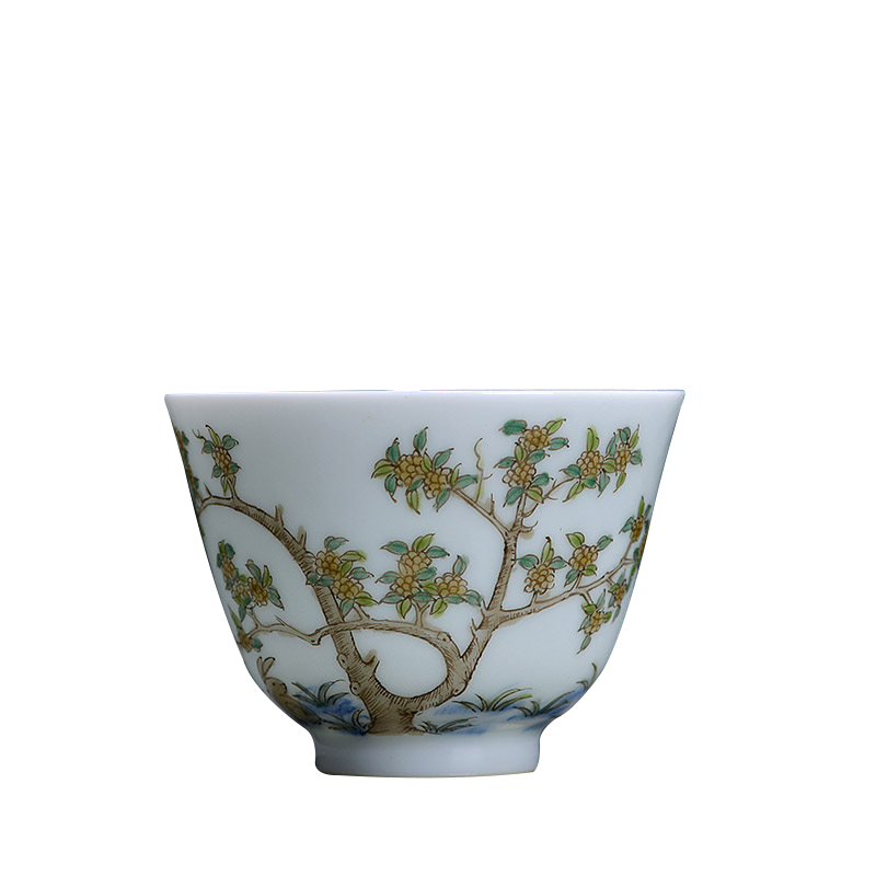 About Nine katyn kangxi flora 12 cups of archaize of jingdezhen tea service hand - made kung fu master sample tea cup cup single CPU