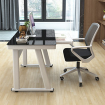 Simple modern tempered glass computer desk desktop table home student desk simple study book table bedroom
