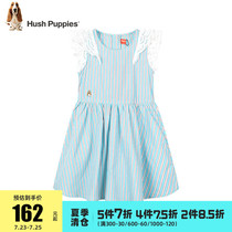 Childrens Clothing Girls Dress 2021 Summer New Baby Striped dress Sweet lace thin childrens skirt