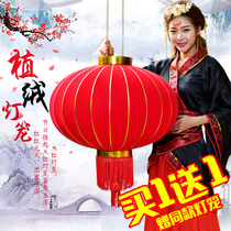 Flocking cloth Red Lantern outdoor balcony advertising lantern Spring Festival New Year property housewarming decoration hanging decoration waterproof