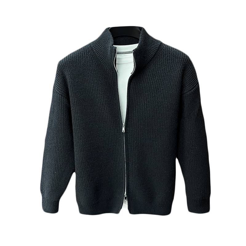 Wild solid color zipper cardigan men's sweater in autumn and winter burst slim sweater coat men standing half high
Wild solid color zipper cardigan men's sweater in autumn and winter burst slim sweater coat men standing half high