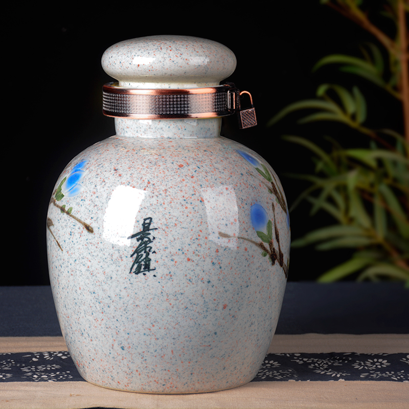 Soaking jar 10 jins 20 jins 30 jins of 50 kg is leading the glass bottle of jingdezhen ceramic jars of it