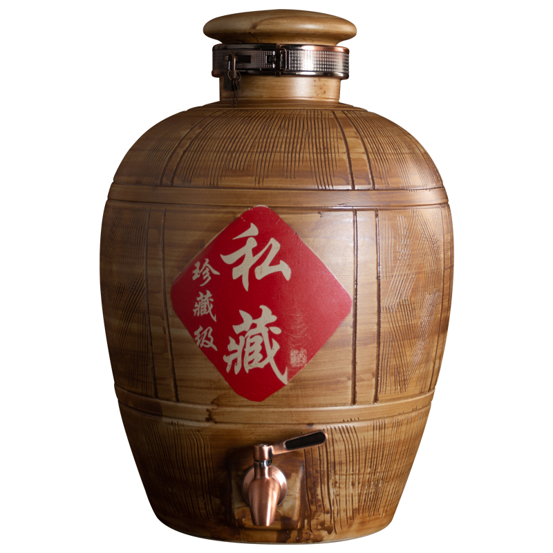 Jingdezhen ceramic wine wine jar jar 10 jins 20 jins 30 jins 50 kg of archaize seal household mercifully it bottle