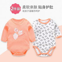 Baby Jersey clothes Spring and Autumn Winter Baby Cotton triangle ha clothes climbing clothes bottoming conjoined pajamas Xinjiang cotton plus size