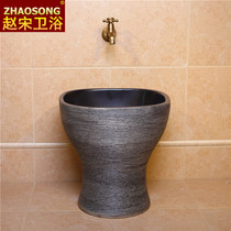 Mop pool household balcony bathroom medium European style retro square mop basin floor standing outdoor large