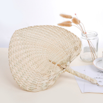 Hand-woven fan summer baby hand fan old cool mosquito repellent children summer fan brown leaf straw woven