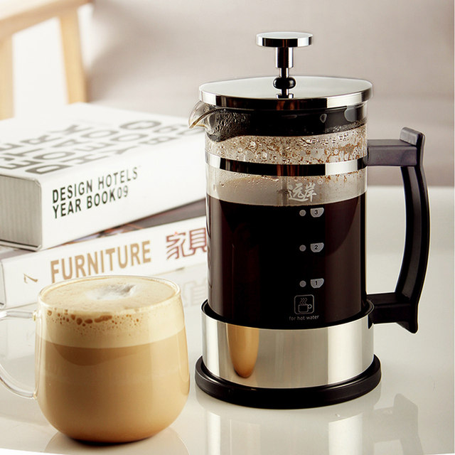 French press coffee pot home brewing filter milk filter coffee cup tea maker glass hand brewed ຫມໍ້ກາເຟ