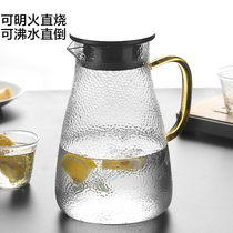 High borosilicate cool kettle glass high temperature teapot household cold kettle transparent kettle set with kettle explosion proof